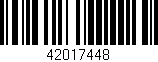 Código de barras (EAN, GTIN, SKU, ISBN): '42017448'
