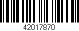 Código de barras (EAN, GTIN, SKU, ISBN): '42017870'