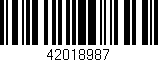 Código de barras (EAN, GTIN, SKU, ISBN): '42018987'