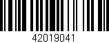 Código de barras (EAN, GTIN, SKU, ISBN): '42019041'