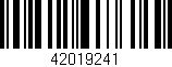 Código de barras (EAN, GTIN, SKU, ISBN): '42019241'