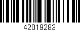 Código de barras (EAN, GTIN, SKU, ISBN): '42019283'