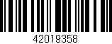 Código de barras (EAN, GTIN, SKU, ISBN): '42019358'