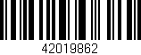 Código de barras (EAN, GTIN, SKU, ISBN): '42019862'
