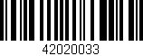 Código de barras (EAN, GTIN, SKU, ISBN): '42020033'