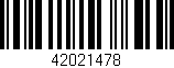 Código de barras (EAN, GTIN, SKU, ISBN): '42021478'