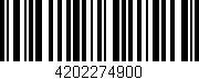 Código de barras (EAN, GTIN, SKU, ISBN): '4202274900'