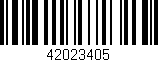 Código de barras (EAN, GTIN, SKU, ISBN): '42023405'