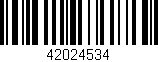 Código de barras (EAN, GTIN, SKU, ISBN): '42024534'