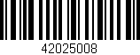 Código de barras (EAN, GTIN, SKU, ISBN): '42025008'