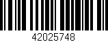 Código de barras (EAN, GTIN, SKU, ISBN): '42025748'