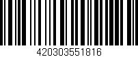 Código de barras (EAN, GTIN, SKU, ISBN): '420303551816'
