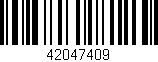 Código de barras (EAN, GTIN, SKU, ISBN): '42047409'