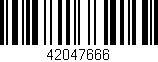 Código de barras (EAN, GTIN, SKU, ISBN): '42047666'