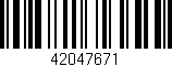 Código de barras (EAN, GTIN, SKU, ISBN): '42047671'