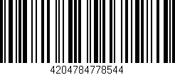 Código de barras (EAN, GTIN, SKU, ISBN): '4204784778544'