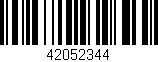 Código de barras (EAN, GTIN, SKU, ISBN): '42052344'