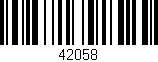 Código de barras (EAN, GTIN, SKU, ISBN): '42058'