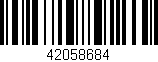 Código de barras (EAN, GTIN, SKU, ISBN): '42058684'
