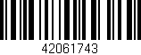 Código de barras (EAN, GTIN, SKU, ISBN): '42061743'