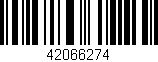 Código de barras (EAN, GTIN, SKU, ISBN): '42066274'