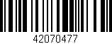 Código de barras (EAN, GTIN, SKU, ISBN): '42070477'