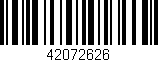 Código de barras (EAN, GTIN, SKU, ISBN): '42072626'