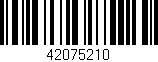 Código de barras (EAN, GTIN, SKU, ISBN): '42075210'