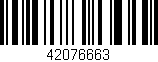 Código de barras (EAN, GTIN, SKU, ISBN): '42076663'