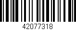 Código de barras (EAN, GTIN, SKU, ISBN): '42077318'