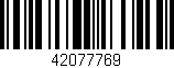Código de barras (EAN, GTIN, SKU, ISBN): '42077769'