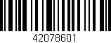 Código de barras (EAN, GTIN, SKU, ISBN): '42078601'