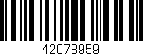 Código de barras (EAN, GTIN, SKU, ISBN): '42078959'