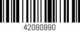 Código de barras (EAN, GTIN, SKU, ISBN): '42080990'
