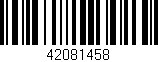Código de barras (EAN, GTIN, SKU, ISBN): '42081458'