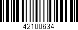 Código de barras (EAN, GTIN, SKU, ISBN): '42100634'