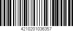 Código de barras (EAN, GTIN, SKU, ISBN): '4210201036357'