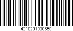 Código de barras (EAN, GTIN, SKU, ISBN): '4210201038658'