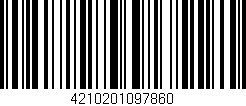 Código de barras (EAN, GTIN, SKU, ISBN): '4210201097860'