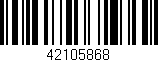 Código de barras (EAN, GTIN, SKU, ISBN): '42105868'