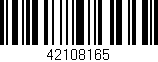 Código de barras (EAN, GTIN, SKU, ISBN): '42108165'