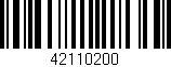 Código de barras (EAN, GTIN, SKU, ISBN): '42110200'