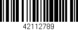Código de barras (EAN, GTIN, SKU, ISBN): '42112789'