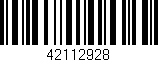 Código de barras (EAN, GTIN, SKU, ISBN): '42112928'