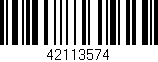 Código de barras (EAN, GTIN, SKU, ISBN): '42113574'