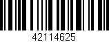 Código de barras (EAN, GTIN, SKU, ISBN): '42114625'