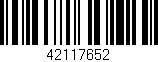 Código de barras (EAN, GTIN, SKU, ISBN): '42117652'