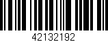 Código de barras (EAN, GTIN, SKU, ISBN): '42132192'