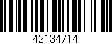 Código de barras (EAN, GTIN, SKU, ISBN): '42134714'