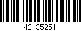 Código de barras (EAN, GTIN, SKU, ISBN): '42135251'